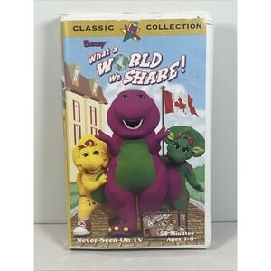 Barney: What a World We Share! (VHS, 1998) - TESTED‎